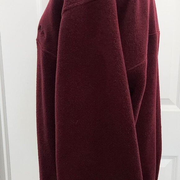 Vintage LL Bean Women's Pullover Maroon Fleece Size XL - Picture 3 of 9